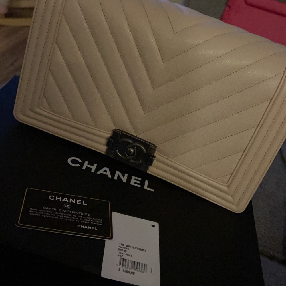 Chanel light beige Chanel boy
